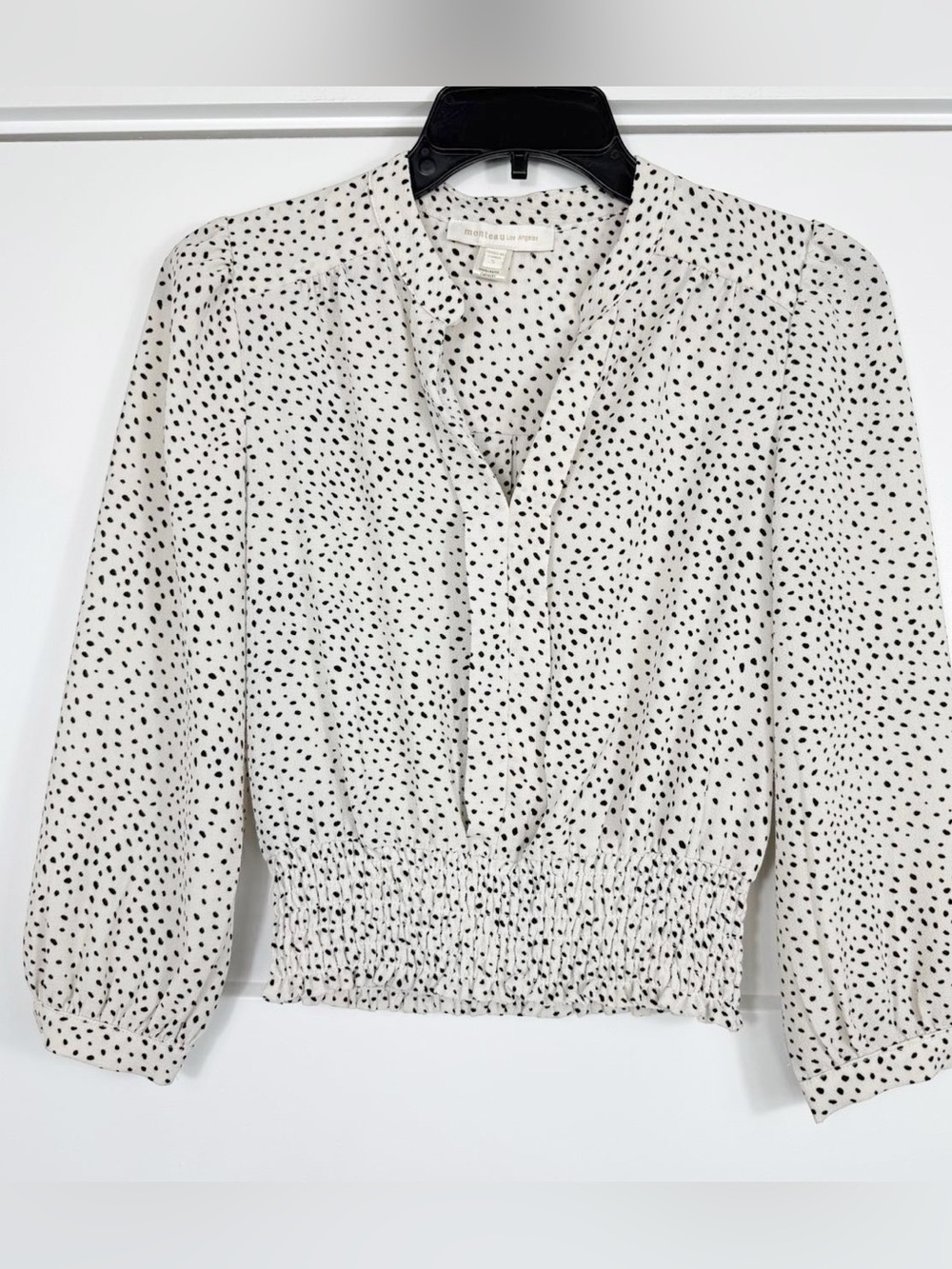 Monteau Los Angeles Black Off White Black 
Blouse Women’s Size XL